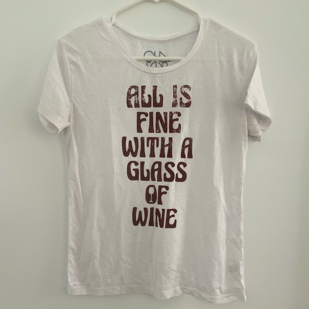 Glass of Wine graphic tee